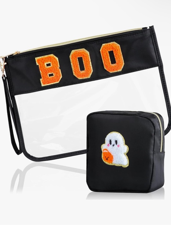 Other - Halloween Makeup Chenille & Ghost Bag Set